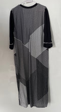Load image into Gallery viewer, Donna Karan Sleepwear Womens Black White Striped Long Sleeve Maxi Dress Size S
