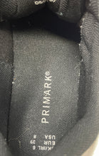 Load image into Gallery viewer, Primark Womens Black Silver Leather Low Top Lace-Up Sneakers Shoes Size 8
