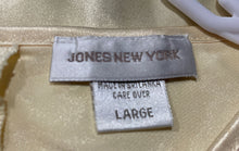 Load image into Gallery viewer, Jones New York Womens Gold Sleeveless Collarless Back Button Tank Top Size L
