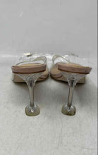 Load image into Gallery viewer, Vivian Womens Clear Beige Open Toe Slip-On Stiletto Mule Heels Size 9
