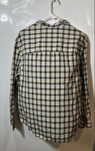 Load image into Gallery viewer, Zara Mens Beige Black Plaid Long Sleeve Collared Button-Up Shirt Size Medium
