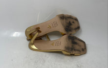 Load image into Gallery viewer, Paula Torres By Ana Paula Siebert Womens Gold Leather Slingback Sandals Size 6
