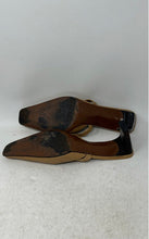 Load image into Gallery viewer, Max De Carlo Womens Brown Leather Slip-On Crossover Straps Mule Heels Size 9 B
