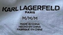 Load image into Gallery viewer, Karl Lagerfeld Womens White Short Sleeve Round Neck Pullover T-Shirt Size Medium
