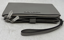 Load image into Gallery viewer, Michael Kors Womens Gray Leather ID Window Double Zip Wristlet Wallet
