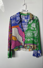 Load image into Gallery viewer, Zara Womens Multicolor Paisley Collared Long Sleeve Button-Up Shirt Size L
