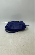 Load image into Gallery viewer, B. Makowsky Womens Blue Leather Adjustable Strap Shoulder Crossbody Handbag
