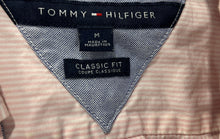 Load image into Gallery viewer, Tommy Hilfiger Mens Pink Striped Printed Classic Fit Button-Up Shirt Size M
