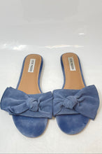 Load image into Gallery viewer, Steve Madden Womens Truesdale Blue Leather Open Toe Slide Sandals Size 7.5M
