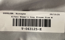 Load image into Gallery viewer, Alfani Womens Gray Pleated Dolman Sleeve Pullover Blouse Top Size Medium
