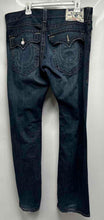Load image into Gallery viewer, True Religion Mens Blue Cotton Denim Dark Wash Straight Leg Jeans Size 38
