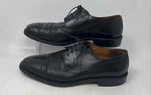 Load image into Gallery viewer, Panelli Mens Black Leather Cap Toe Lace-Up Oxford Dress Shoes Size 9.5D
