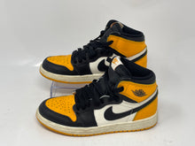 Load image into Gallery viewer, Authentic Nike Kids Jordan 1 Retro High OG Yellow Black White Sneaker Shoes 1.5Y

