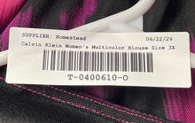 Load image into Gallery viewer, Calvin Klein Womens Multicolor Tie-Dye Short Sleeve Blouse Top Size 3X

