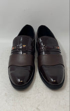 Load image into Gallery viewer, Mens Brown Patent Leather Slip-On Low Top Fashion Loafer Dress Shoes Size 12
