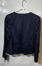 Load image into Gallery viewer, Tommy Hilfiger Womens Blue White Polka Dot Long Sleeve Open Front Jacket Size 10
