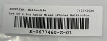 Load image into Gallery viewer, Lot Of 4 Pcs Apple Mixed iPhones Multicolor Smartphones Not Tested For Parts
