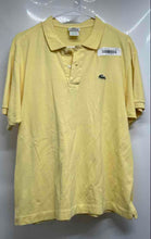 Load image into Gallery viewer, Lacoste Mens Yellow Cotton Short Sleeve Collared Golf Polo T-Shirt Size 5
