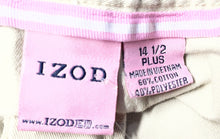 Load image into Gallery viewer, Izod Kids Beige Flat Front Slash Pocket Bermuda Shorts Size 14 1/2 Plus
