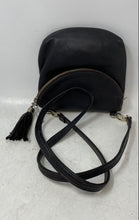 Load image into Gallery viewer, Womens Black Genuine Leather Pockets Tassel Detachable Strap Crossbody Bag
