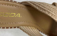 Load image into Gallery viewer, Soda Womens Beige Open Toe Slip-On Wedge Heel Platform Espadrille Sandals
