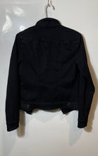 Load image into Gallery viewer, Guess Womens Black Denim Long Sleeve Chest Pockets Button Front Jacket Size M
