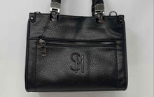 Load image into Gallery viewer, Steve Madden Womens Bzelda Black Leather Satchel Handbag With Coin Pouch
