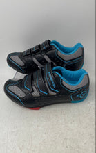Load image into Gallery viewer, Flywheel Womens Fly Fierce Black Gray Blue Cycling Shoes Size 36 With Tag
