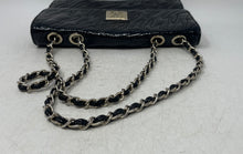 Load image into Gallery viewer, Anne Klein Womens Black Inner Pockets Double Chain Strap Flap Shoulder Bag
