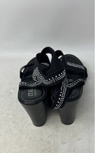 Load image into Gallery viewer, Italian Shoemakers Womens Black Rhinestone Wedge Heel Platform Sandals Size 10
