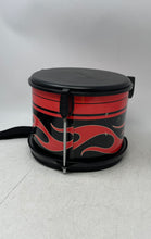 Load image into Gallery viewer, First Act Discovery Black And Red Flame Graphic Kids Tom Drum With Hanging Strap
