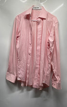 Load image into Gallery viewer, Bugatchi Uomo Mens Pink Cotton Long Sleeve Collared Dress Shirt Size 14 L

