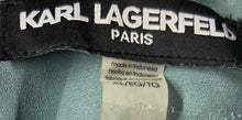 Load image into Gallery viewer, Karl Lagerfeld Womens Green Long Sleeve Button Front Blouse Top Size XL
