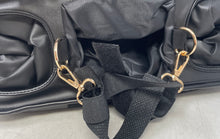 Load image into Gallery viewer, Unbranded Unisex Black Leather Zipper Pockets Multipurpose Fanny Pack Bag
