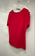 Load image into Gallery viewer, Michael Kors Womens Pink Short Sleeve Round Neck Regular Fit Blouse Top Size M
