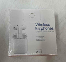 Load image into Gallery viewer, White Superior Sound Quality Wireless Earphones W/ Charging Case Factory Sealed
