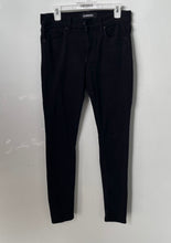Load image into Gallery viewer, Express Womens Black Dark Wash Stretch Mid-Rise Denim Legging Jeans Size 6R
