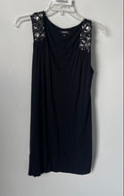 Load image into Gallery viewer, Express Womens Black Sleeveless Scoop Neck Embellished Short Mini Dress Size M
