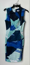 Load image into Gallery viewer, Calvin Klein Womens Multicolor Printed Sleeveless Back Zipper Sheath Dress Sz 2
