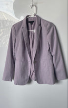 Load image into Gallery viewer, Ann Taylor Womens Lilac Long Sleeve Notch Lapel One-Button Blazer Jacket Size 0P

