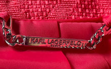 Load image into Gallery viewer, Karl Lagerfeld Womens Red Long Sleeve Crew Neck Front Full-Zipper Jacket Size 6
