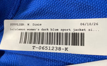 Load image into Gallery viewer, Lululemon Womens Dark Blue Long Sleeve Sport Full-Zip Jacket Size 4
