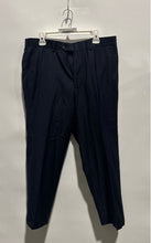 Load image into Gallery viewer, Brooks Brothers Mens Blue Striped Flat Front Straight Leg Dress Pants Size 42/37
