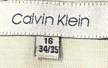 Load image into Gallery viewer, Calvin Klein Mens Brown Cotton Collared Long Sleeve Dress Shirt Size 16
