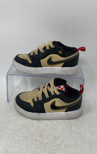 Load image into Gallery viewer, Nike Kids Air Jordan 1 Low ALT SE HQ2015-200 Black Gold Red Sneaker Shoes 10.5C
