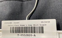 Load image into Gallery viewer, Calvin Klein Womens Gray Back Zip Slit Straight &amp; Pencil Skirt Size 10
