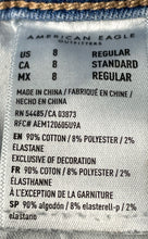 Load image into Gallery viewer, American Eagle Outfitters Womens Light Blue Pockets Denim Skinny Jeans Size 8
