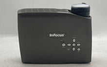 Load image into Gallery viewer, InFocus Gray Portable Mobile DLP Video Projector Model LP70+ In Case Untested
