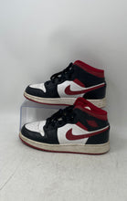 Load image into Gallery viewer, Nike Kids Air Jordan 1 Mid DJ4695-122 White Red Black Sneaker Shoes Size 5.5Y
