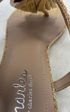 Load image into Gallery viewer, Charles By Charles David Womens Beige Seashell Ankle Strap Thong Sandals Sz 6.5M
